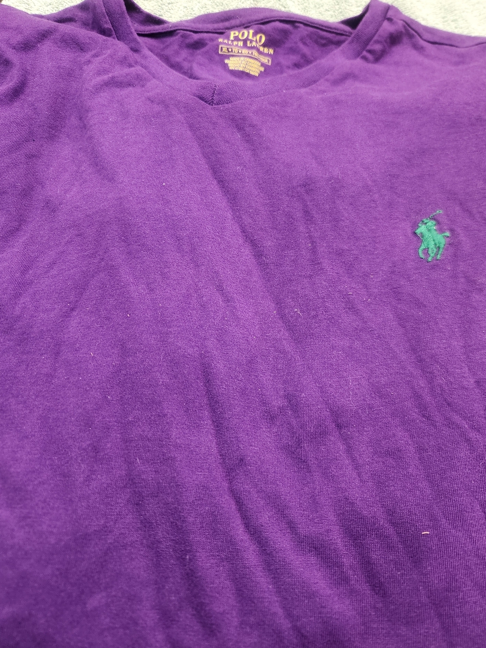 Polo by Ralph Lauren Purple Short Sleeve Tee with Green Pony